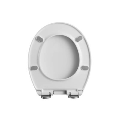 Round UF Toilet Seat closed back view