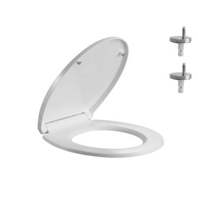 Round UF Toilet Seat open front view