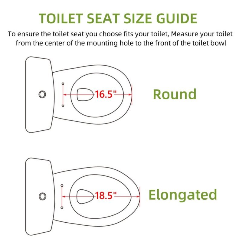 Size Guide of UF toilet seat