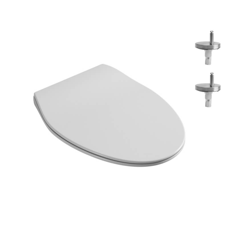 Ultra thin Elongated UF Toilet Seat closed front view