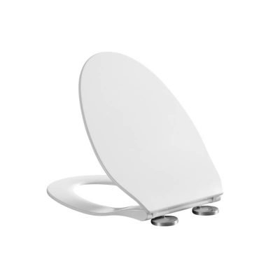 Ultra thin Elongated UF Toilet Seat open from the back